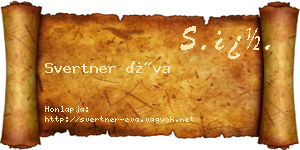 Svertner Éva névjegykártya